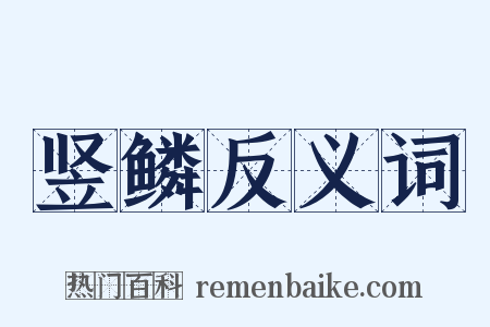 竖鳞反义词是什么意思的图片